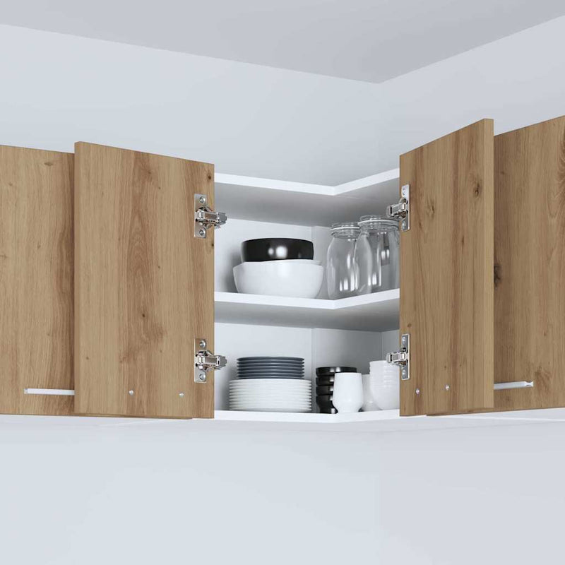 vidaXL Függő szekrény Riga Artisan tölgy és fehér 57 x 57 x 40 cm