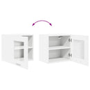 vidaXL Függő szekrény tárolóval Riga Fehér 40 x 31 x 40 cm Faanyag