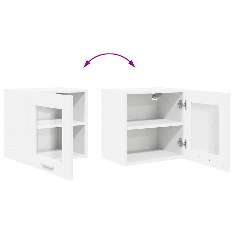 vidaXL Függő szekrény tárolóval Riga Fehér 40 x 31 x 40 cm Faanyag