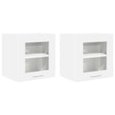 vidaXL Függő szekrény ajtóval Riga 2 pcs Fehér 40 x 31 x 40 cm Faanyag