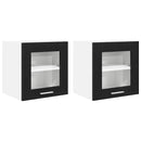 vidaXL Függő szekrény 2 pcs Fekete tölgy 40 x 31 x 40 cm Faanyag