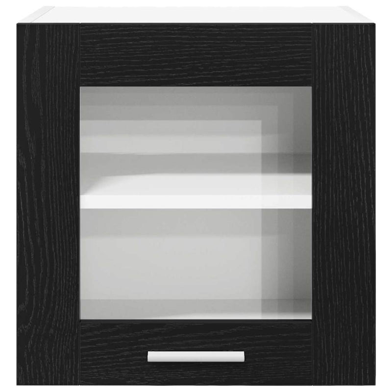 vidaXL Függő szekrény Riga 2 pcs Fekete tölgy 40 x 31 x 40 cm Faanyag