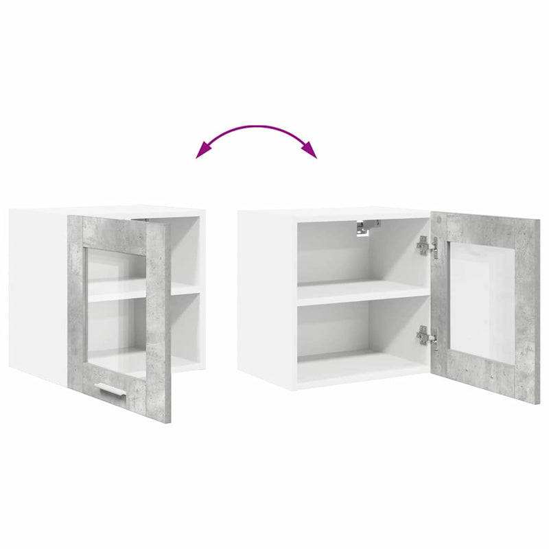 vidaXL Függő szekrény Riga Beton Szürke 40 x 31 x 40 cm Faanyag