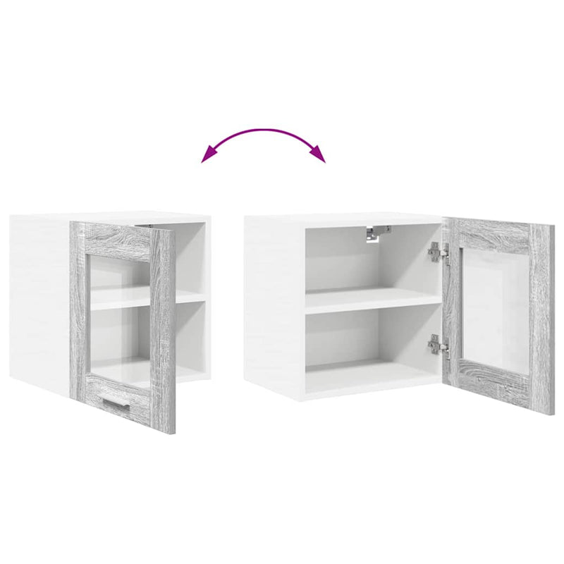 vidaXL Függő szekrény Riga Szürke Sonoma 40 x 31 x 40 cm Faanyag