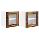 vidaXL Függő szekrény tárolóval 2 pcs Öreg fa 40 x 31 x 40 cm Faanyag