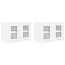 vidaXL Függő szekrény tárolóval 2 pcs Fehér 60 x 31 x 40 cm Faanyag