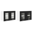 vidaXL Függő szekrény 2 pcs Fekete tölgy 60 x 31 x 40 cm Faanyag