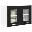 vidaXL Függő szekrény 2 pcs Fekete tölgy 60 x 31 x 40 cm Faanyag