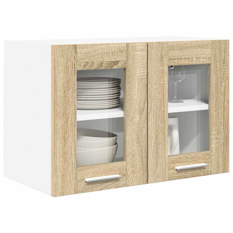 vidaXL Függő szekrény Riga 2 pcs Sonoma tölgy 60 x 31 x 40 cm Faanyag