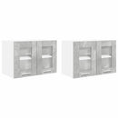 vidaXL Függő szekrény 2 pcs Beton Szürke 60 x 31 x 40 cm Faanyag