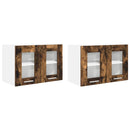 vidaXL Függő szekrény 2 pcs Füstölt tölgy 60 x 31 x 40 cm Faanyag