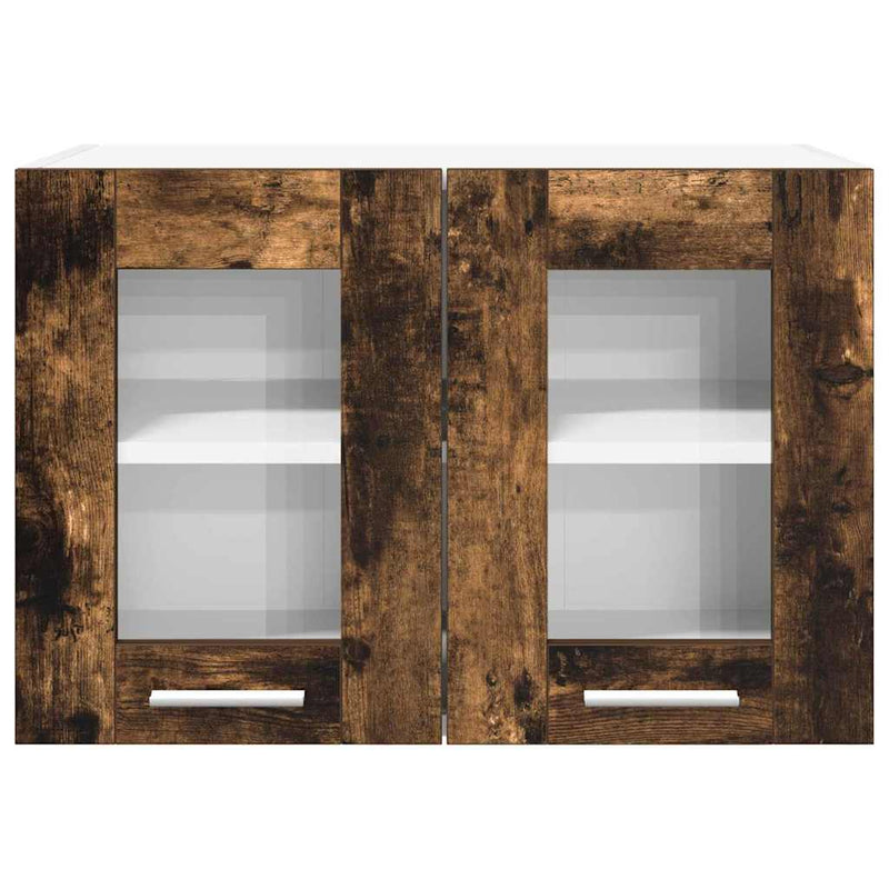 vidaXL Függő szekrény Riga 2 pcs Füstölt tölgy 60 x 31 x 40 cm Faanyag