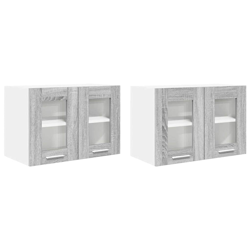 vidaXL Függő szekrény Riga 2 pcs Szürke Sonoma 60 x 31 x 40 cm Faanyag