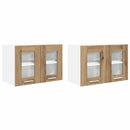vidaXL Függő szekrény Riga 2 pcs Artisan tölgy 60 x 31 x 40 cm Faanyag