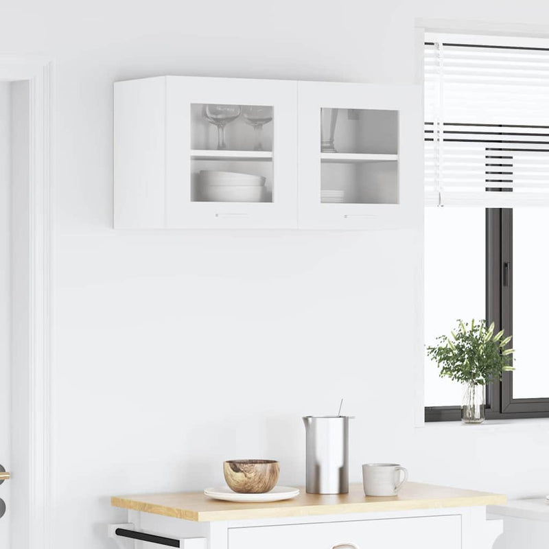 vidaXL Függő szekrény tárolóval Riga Fehér 80 x 31 x 40 cm Faanyag