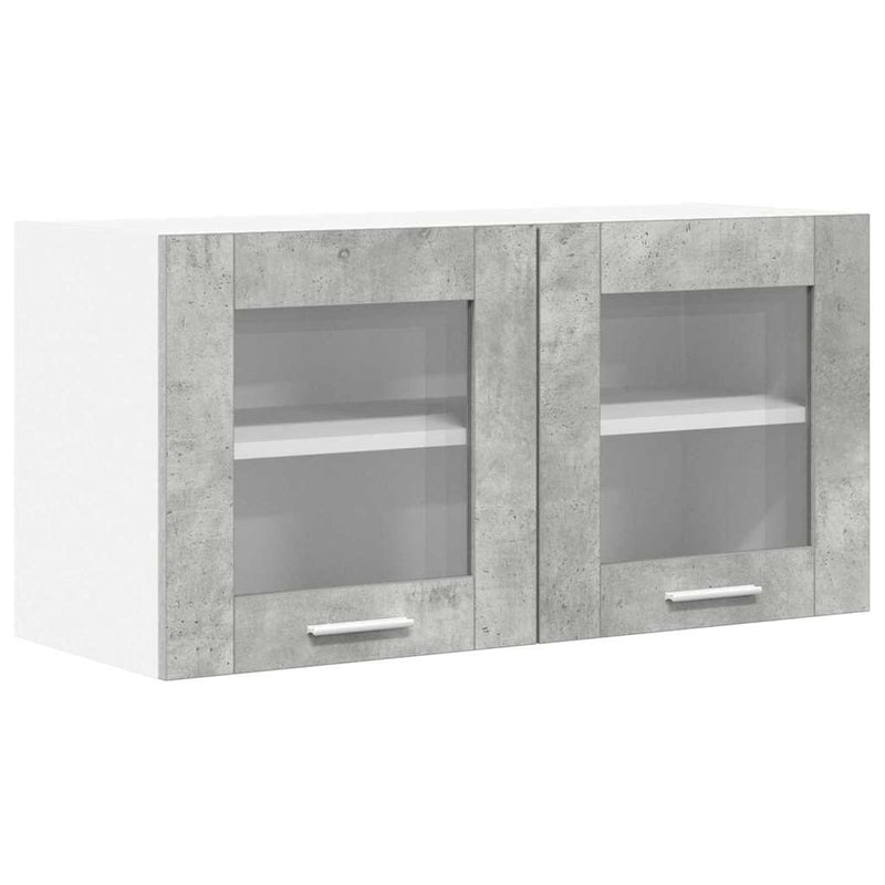 vidaXL Függő szekrény Riga Beton szürke és fehér 80 x 31 x 40 cm