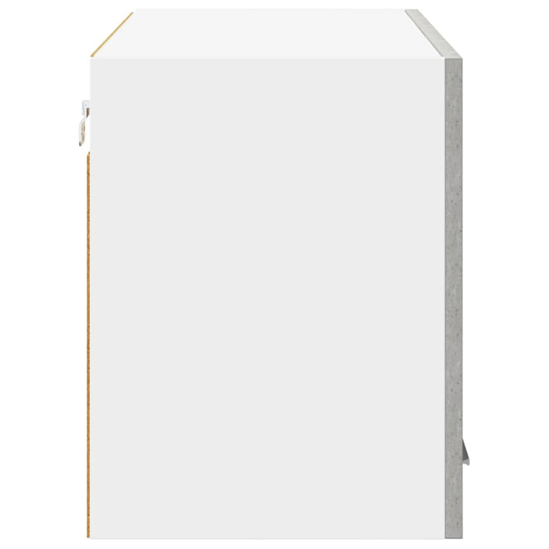 vidaXL Függő szekrény Riga Beton szürke és fehér 80 x 31 x 40 cm
