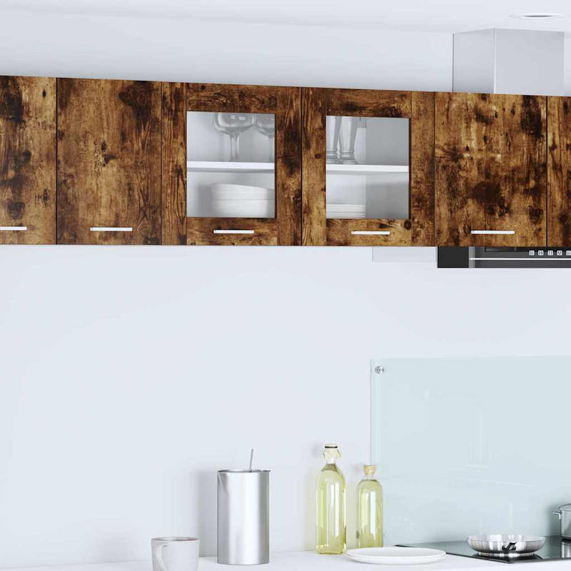 vidaXL Függő szekrény Riga Füstölt tölgy és fehér 80 x 31 x 40 cm