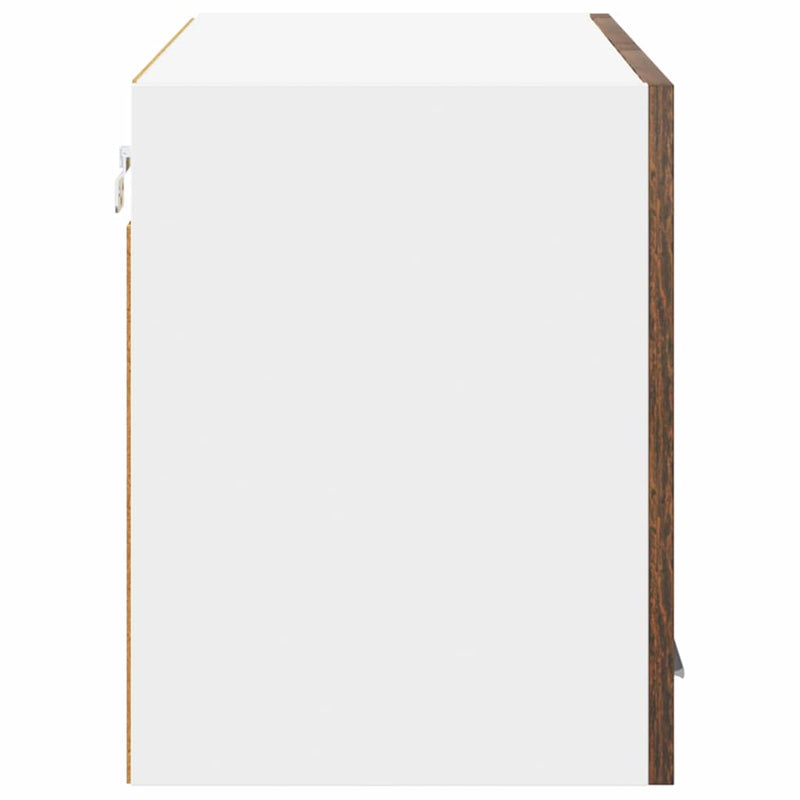 vidaXL Függő szekrény Riga Füstölt tölgy és fehér 80 x 31 x 40 cm