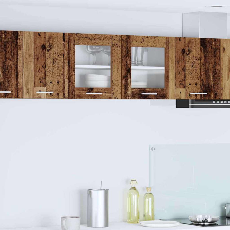 vidaXL Függő szekrény Riga Régi fa és fehér 80 x 31 x 40 cm Faanyag