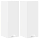 vidaXL Függő szekrény ajtóval Riga 2 pcs Fehér 30 x 31 x 80 cm Faanyag