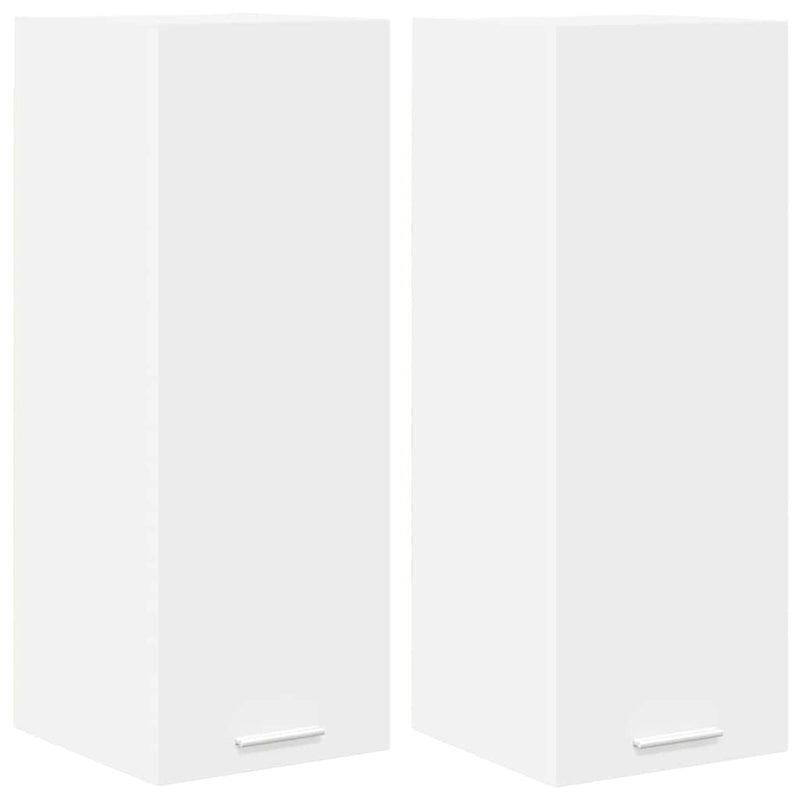 vidaXL Függő szekrény ajtóval Riga 2 pcs Fehér 30 x 31 x 80 cm Faanyag