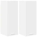vidaXL Függő szekrény tárolóval 2 pcs Fehér 30 x 31 x 80 cm Faanyag