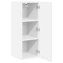 vidaXL Függő szekrény tárolóval 2 pcs Fehér 30 x 31 x 80 cm Faanyag