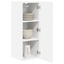 vidaXL Függő szekrény tárolóval 2 pcs Fehér 30 x 31 x 80 cm Faanyag