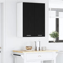 vidaXL Függő szekrény Fekete tölgy és fehér 30 x 31 x 80 cm Faanyag