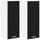 vidaXL Függő szekrény 2 pcs Fekete tölgy és fehér 30 x 31 x 80 cm