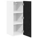 vidaXL Függő szekrény 2 pcs Fekete tölgy és fehér 30 x 31 x 80 cm