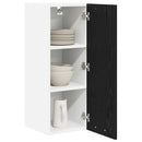 vidaXL Függő szekrény 2 pcs Fekete tölgy és fehér 30 x 31 x 80 cm