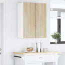 vidaXL Függő szekrény 2 pcs Sonoma tölgy és fehér 30 x 31 x 80 cm