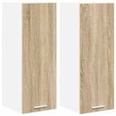 vidaXL Függő szekrény Riga 2 pcs Sonoma tölgy és fehér 30 x 31 x 80 cm