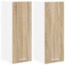 vidaXL Függő szekrény 2 pcs Sonoma tölgy és fehér 30 x 31 x 80 cm