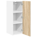 vidaXL Függő szekrény 2 pcs Sonoma tölgy és fehér 30 x 31 x 80 cm