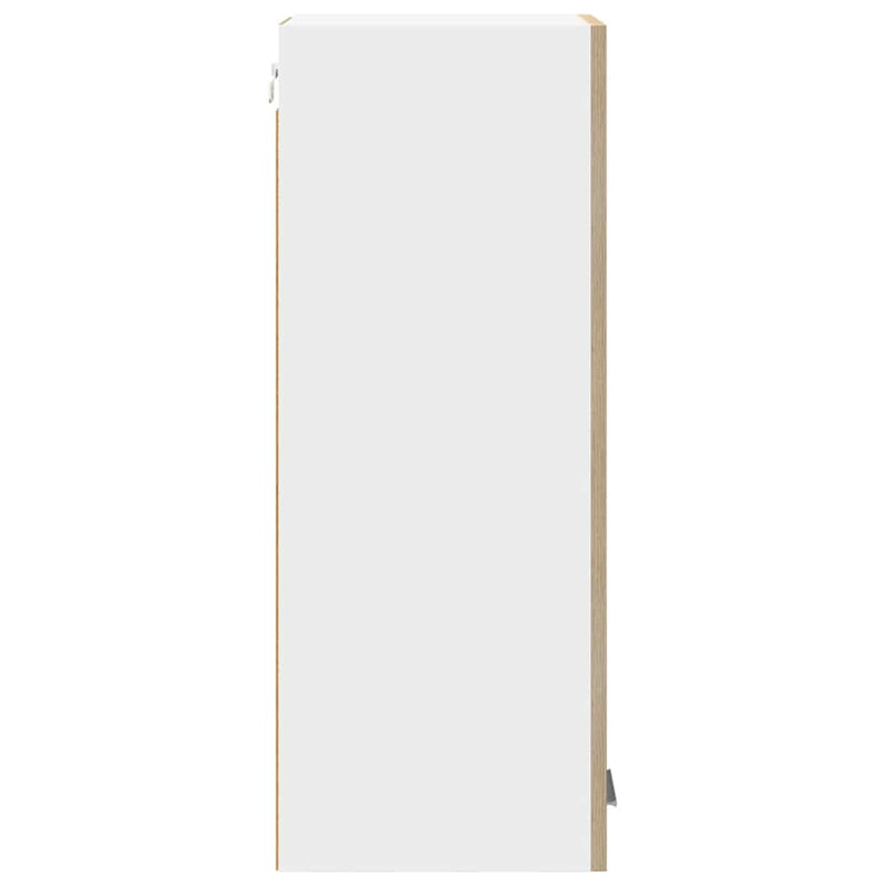 vidaXL Függő szekrény Riga 2 pcs Sonoma tölgy és fehér 30 x 31 x 80 cm