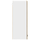 vidaXL Függő szekrény 2 pcs Sonoma tölgy és fehér 30 x 31 x 80 cm