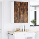 vidaXL Függő szekrény Füstölt tölgy és fehér 30 x 31 x 80 cm Faanyag