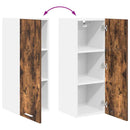 vidaXL Függő szekrény Riga Füstölt tölgy és fehér 30 x 31 x 80 cm