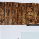 vidaXL Függő szekrény tárolóval Riga 2 pcs Füstölt tölgy és fehér