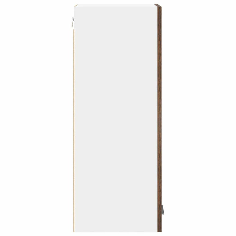 vidaXL Függő szekrény tárolóval Riga 2 pcs Füstölt tölgy és fehér