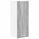 vidaXL Függő szekrény Szürke Sonoma és fehér 30 x 31 x 80 cm Faanyag