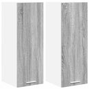 vidaXL Függő szekrény tárolóval Riga 2 pcs Szürke Sonoma és fehér