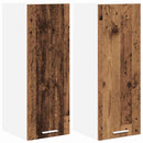vidaXL Függő szekrény 2 pcs Régi fa és fehér 30 x 31 x 80 cm Faanyag