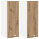 vidaXL Függő szekrény 2 pcs Artisan tölgy és fehér 30 x 31 x 80 cm