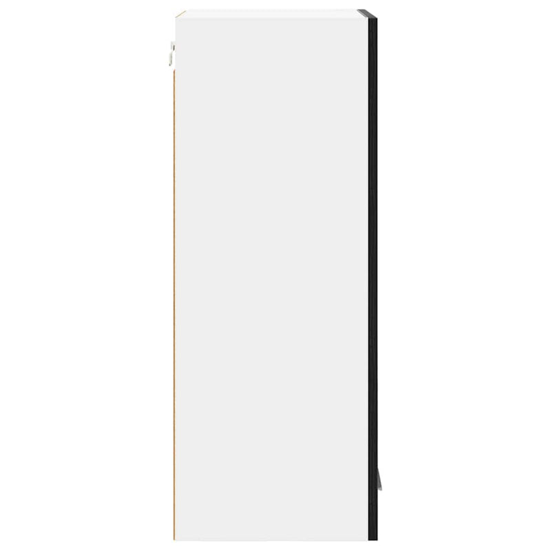 vidaXL Függő szekrény Riga Fekete tölgy és fehér 40 x 31 x 80 cm