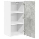 vidaXL Függő szekrény Beton szürke és fehér 40 x 31 x 80 cm Faanyag