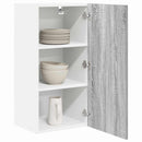 vidaXL Függő szekrény Szürke Sonoma és fehér 40 x 31 x 80 cm Faanyag
